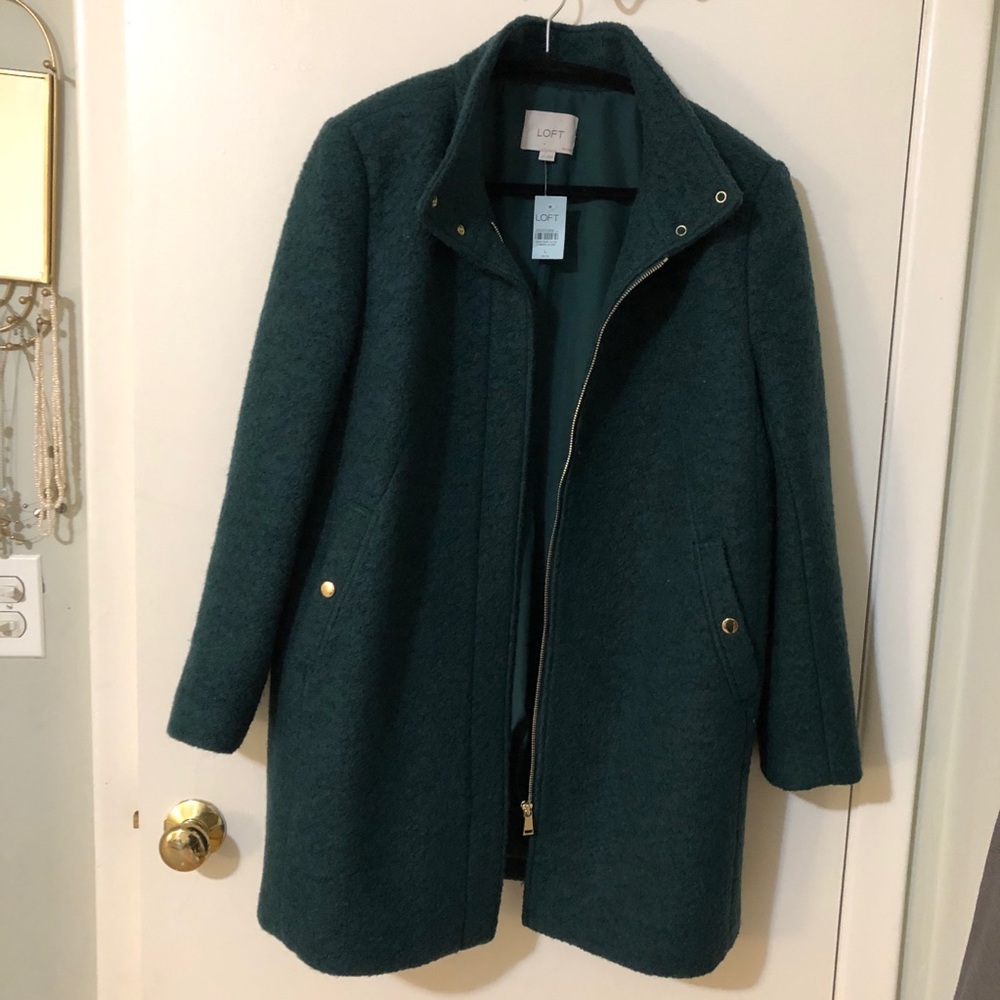 Loft funnel neck coat